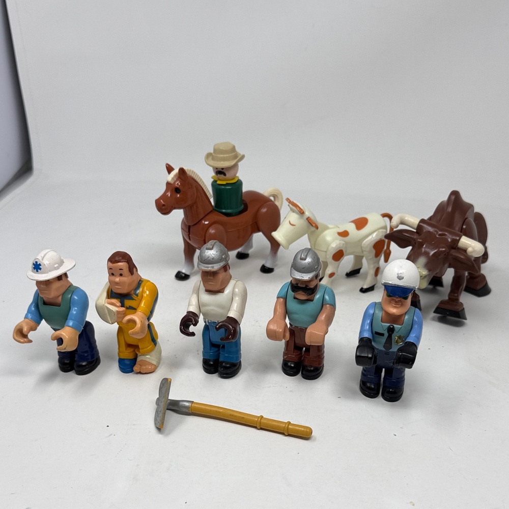 Vintage Fisher-Price husky figures and animals